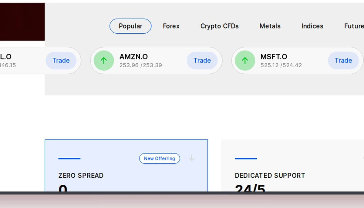 The FxPro front page